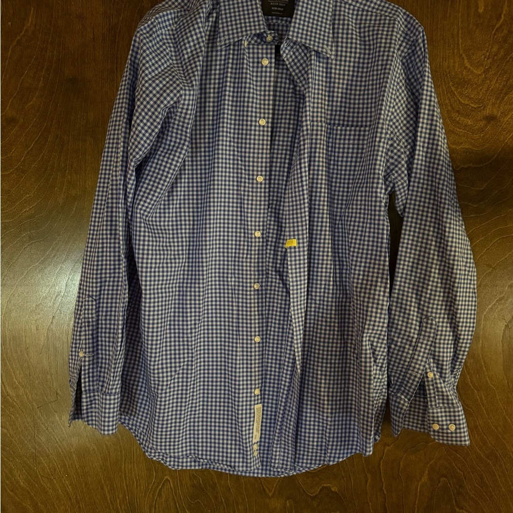 Nordstrom Blue and White Gingham Men's Shirt